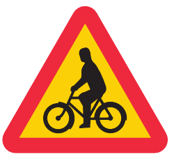 A16 Varning för cyklande och mo- pedförare