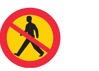 C15 Förbud mot gångtrafik