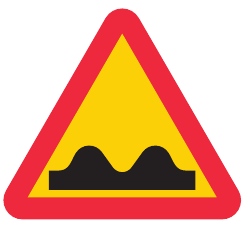 A8 Varning för ojämn väg