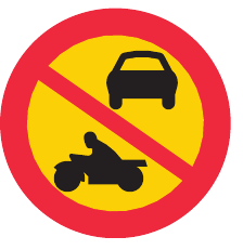 C3 Förbud mot trafik med annat motordrivet fordon än moped klass II