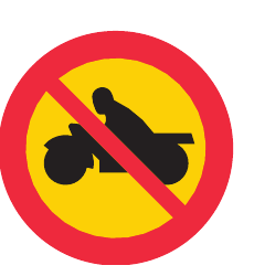 C5 Förbud mot trafik med motor- cykel och moped klass I