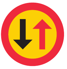 B6 Väjningsplikt mot mötande tra- fik
