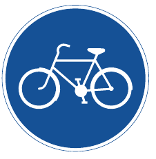 D4 Påbjuden cykelbana