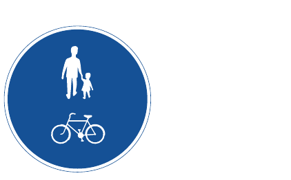 D6 Påbjuden gång- och cykelbana