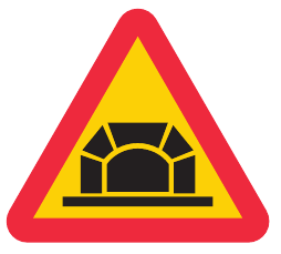A26 Varning för tunnel