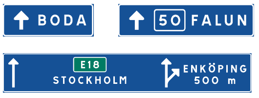 F8 Körfältsvägvisare